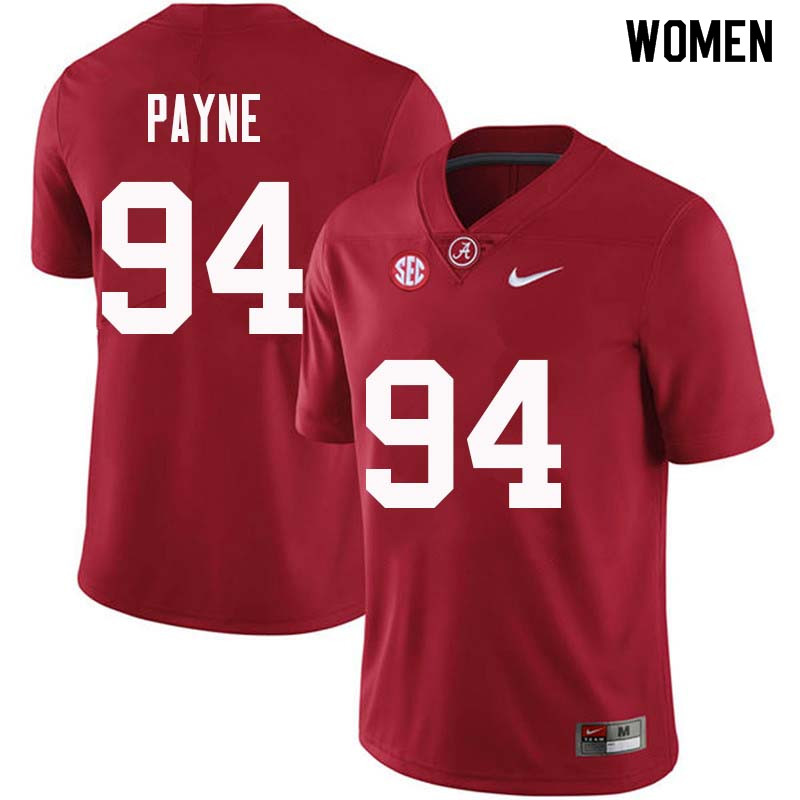 Alabama Crimson Tide Women's Da'Ron Payne #94 Crimson NCAA Nike Authentic Stitched College Football Jersey IB16Y22OX